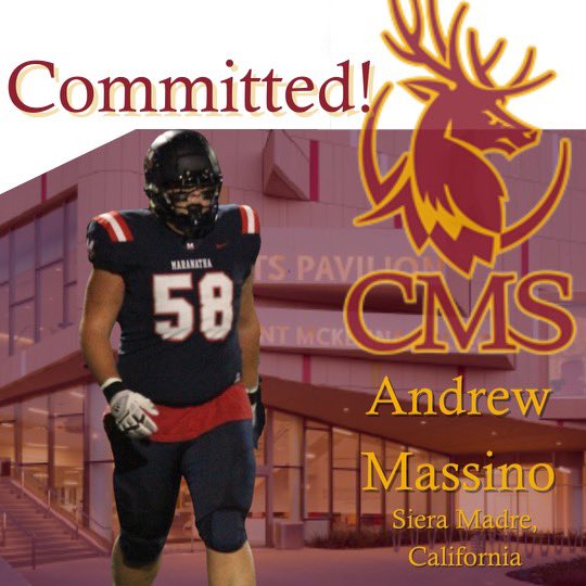 AndrewMassino's tweet image. I am blessed and excited to announce that I have found an amazing home for my next chapter. I have commited to @CMSStagsFB. Thank you @CoachYog, @CoachSweeney22 &amp;amp;  @CoachSanders26, I am ready to get to work!
 
#GoStags 🦌 🏈

@Fifthandoak @maranatha_fb @randoutwest