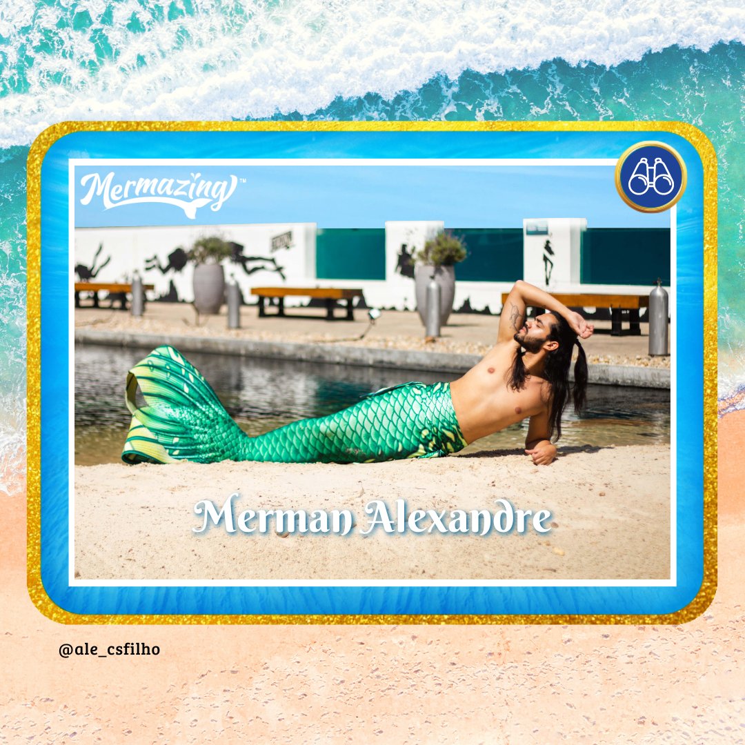 🧜‍♂️🌎Mermazing: # 0047 - Merman Alexandre (card front). Dive in & collect the wonders of our Mermazing oceans, one card at a time! #mermazinggame ➡️Trading Cards: friendlyplanet.club/trading-card-g…
.
.
#mermaidtail #mermen #mermanlife #merpeople #tradingcards #tcgcommunity