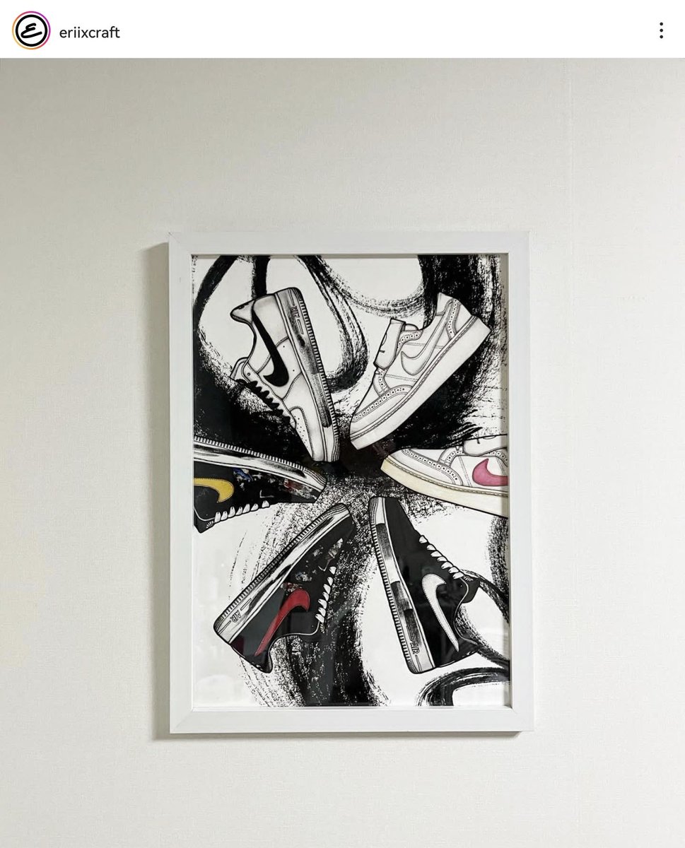WhiteTamar1's tweet photo. Beautiful #peaceminusone x #Nike collab sneakers painting by artist Eric Park 🤗
#GDRAGON shoes ✔️ https://t.co/4FB0nXmEf9