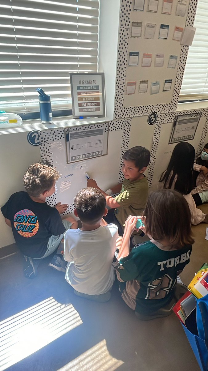 Students loved getting into math our first week with <a href="/openmiddle/">Open Middle</a> <a href="/robertkaplinsky/">Robert Kaplinsky</a> problems! We used <a href="/PeterLiljedahl/">Peter Liljedahl</a> @thinkingclssrms idea of a vertical, nonperm surface and Ss were highly engaged ❤️<a href="/DoublePeak_K8/">Double Peak School</a>