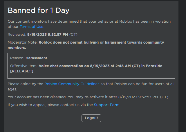 6urpy's tweet photo. WELL WELL WELL ive been banned..... wonder why??? FOR A STUPID FUCKING REASON AND ROBLOX IS THE WORST FUCKING GAME IN THE WOLRD IVE BEEN GOING CRAZY I STILL HAVE A WHOLE 4 FUCKING HOURS TILL IM UNBANNED AND IVE STARTED YELLING AT MY FRIENDS ITS MAKING ME MENTAL  ROBLOX UNBAN ME!! https://t.co/M5k1PymQPy