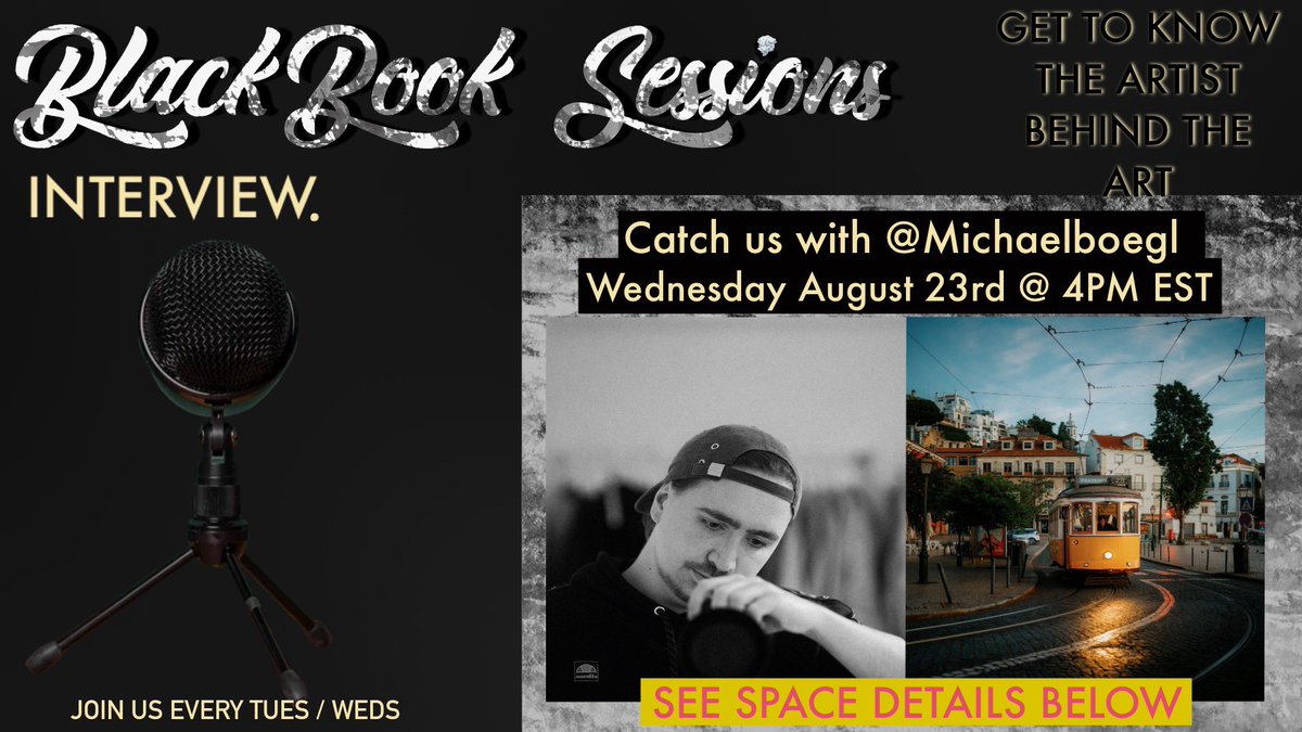 BB_Session's tweet photo. Attention friends, we are back with another wonderful guest speaker, come by &amp; talk life/photography with @michaelboegl

Set your reminders 🔗👇🏼 https://t.co/bqUGBv5kYY