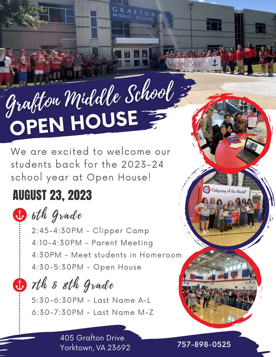Open House is this Wednesday! We can’t wait to welcome our Clippers back to school.