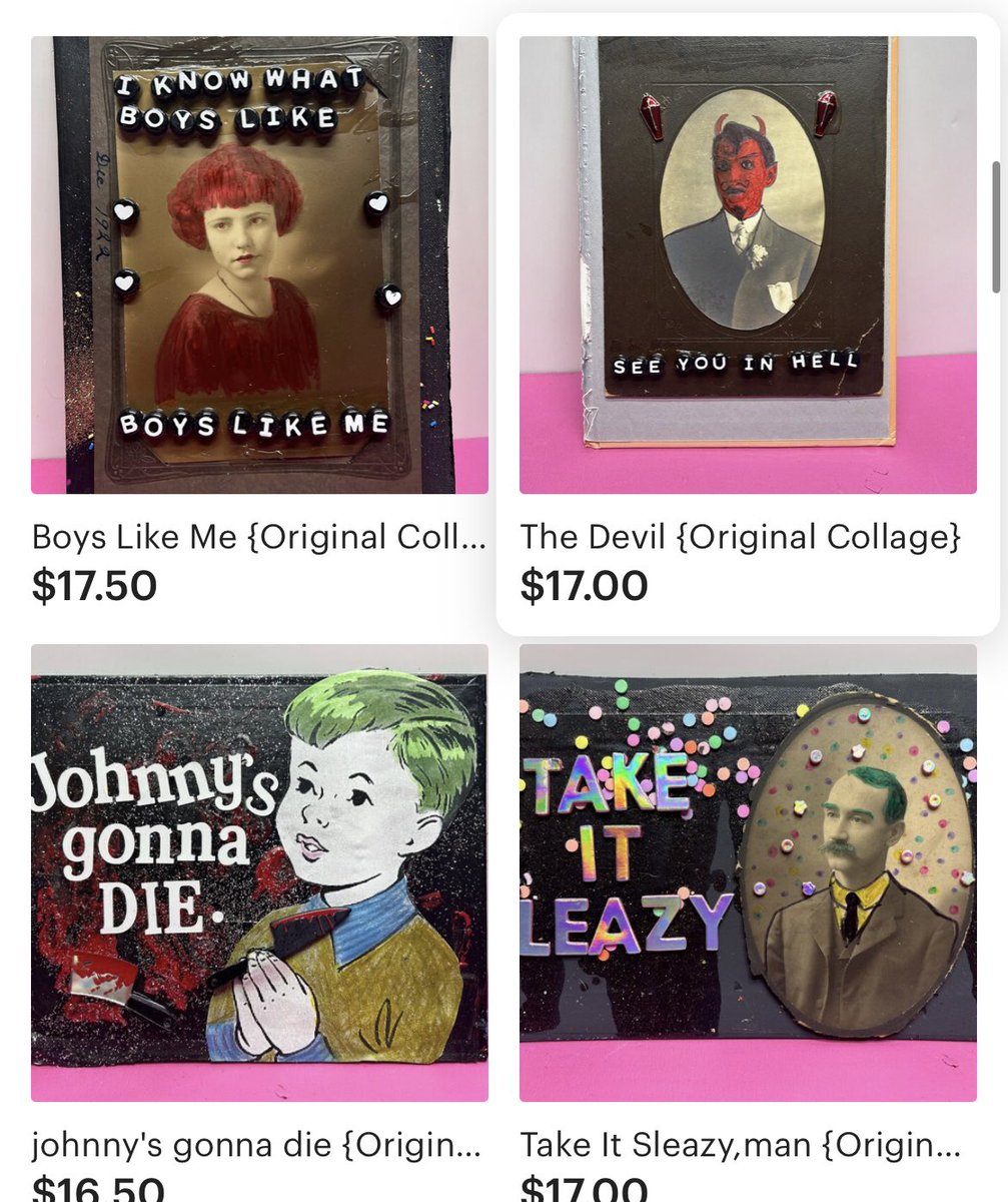 JolieRuin's tweet photo. NEW ART ON ETSY!!!
π«https://t.co/bfVyURNZytπ«
#collageart #punk #steampunk #riotgrrrl #mixedmedia #jolieruin #beaslut #antiquephoto #antiquecabinetcard #kinderwhore #bikinikill #themisfits #thewaitresses #anthrax #thereplacements #thequeers #seeyouinhell #mysocalledlife https://t.co/jyIBwZYEIP
