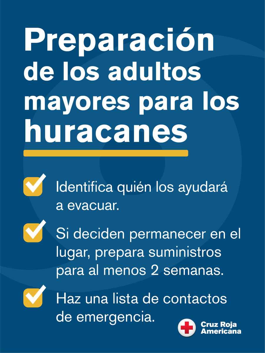 CruzRojaLA's tweet photo. Ofrezca ayuda a las personas que requieran asistencia especial, incluidos los adultos mayores durante #HuracánHilary. https://t.co/oCRyGUWnZP
