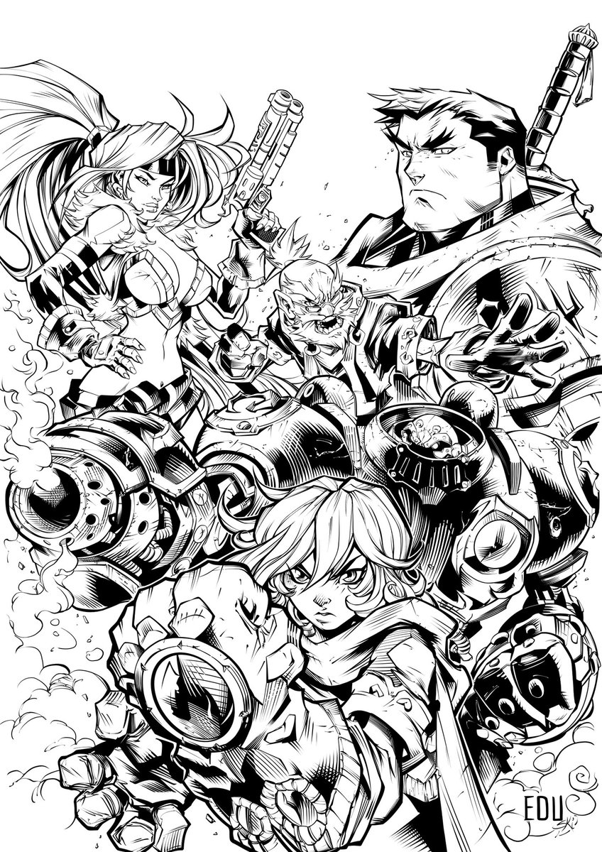 Battlechasers pencils by @EDUARDO43144759 and inks by me.