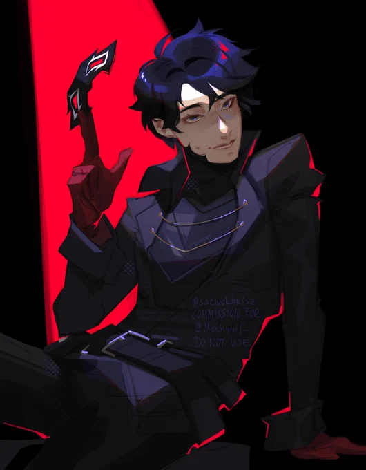 black mask joker comm  