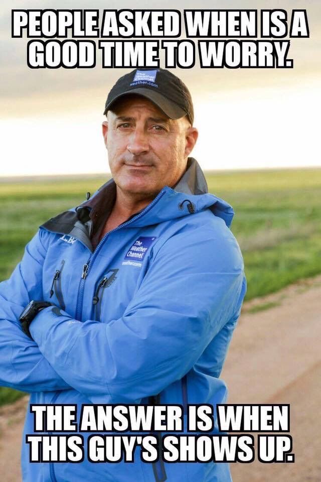 FlirtDisaster's tweet photo. For our unaware Californians, if @JimCantore shows up, you’re in for a wild ride. Also pace your self on your Hurricane snacks. #HILARY #HurricaneHilary https://t.co/MfX7KTIxIp