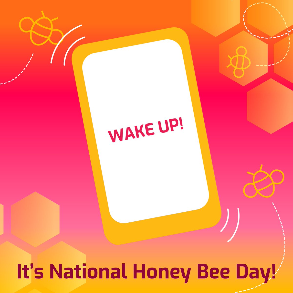 beehealthycafe's tweet photo. Our phones are buzzing non-stop! 📲🐝 That's a great reminder to wish everyone a happy #NationalHoneyBeeDay! All made-to-order real fruit smoothies at Bee Healthy Cafe are sweetened with delicious honey and no artificial sweeteners. 🍯 https://t.co/KZjTSj4aei