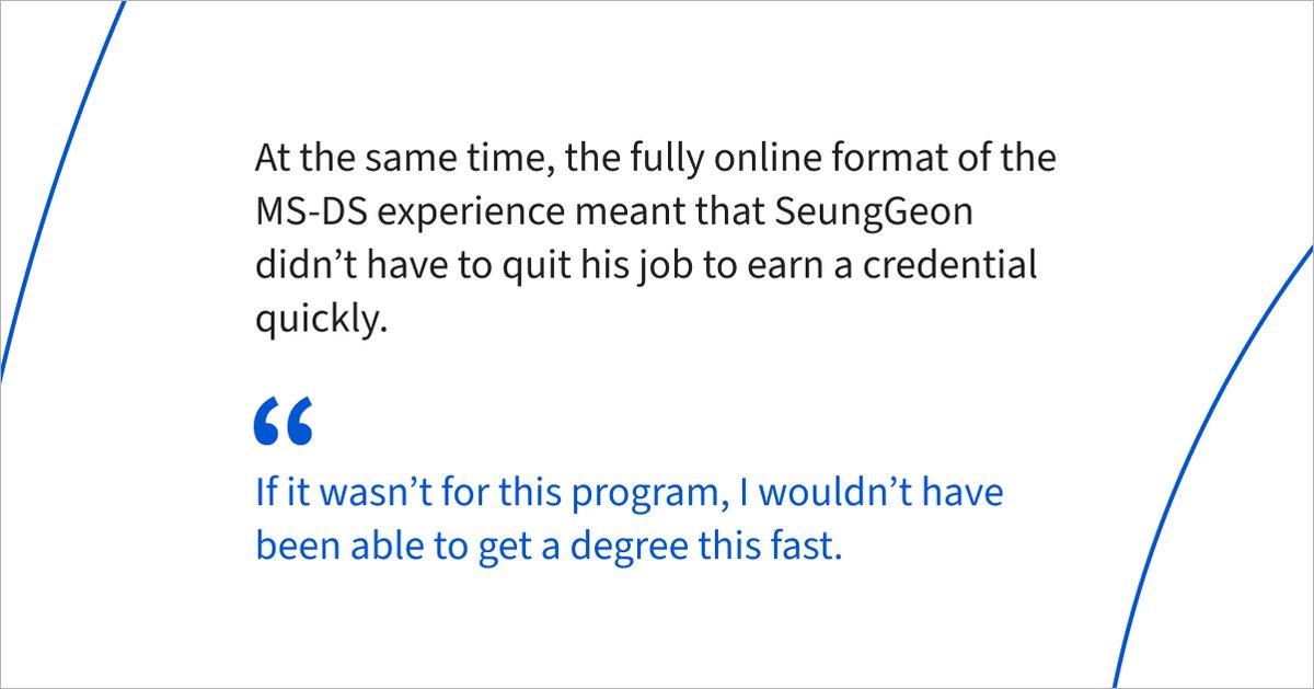How do you build on a bachelor’s in a related field? Take a cue from SeungGeon, who is pursuing his master’s in data science from <a href="/CUBoulder/">CU Boulder 🦬</a>. Read more about his story and the innovative MS-DS program: bit.ly/3E2PvoY