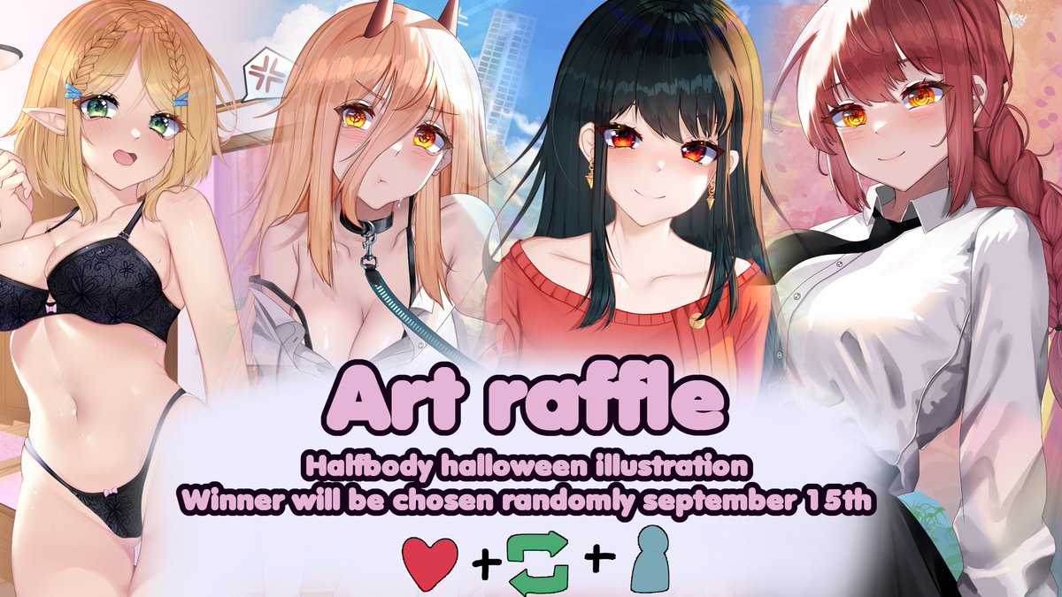 Nevvyart's tweet photo. ✨HALLOWEEN ART RAFFLE✨

💜How to enter - Like, RT, Follow

💜Prize - Half body Halloween illustration

💜( Optional - comment character, can be OC, fanart or anything else! )

💜Ends - September 15, randomly picked winner https://t.co/IacLtjsRmQ