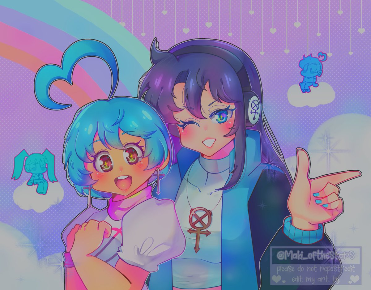 INFINITE__PINK's tweet photo. [#FNF + #FNFOC + #FNFSiblingRouteAU]
[ #FnFSubasu +  #FnFKatarina ]

swag sisters + mini bf and miku for good measures https://t.co/OqPHfQRyeA