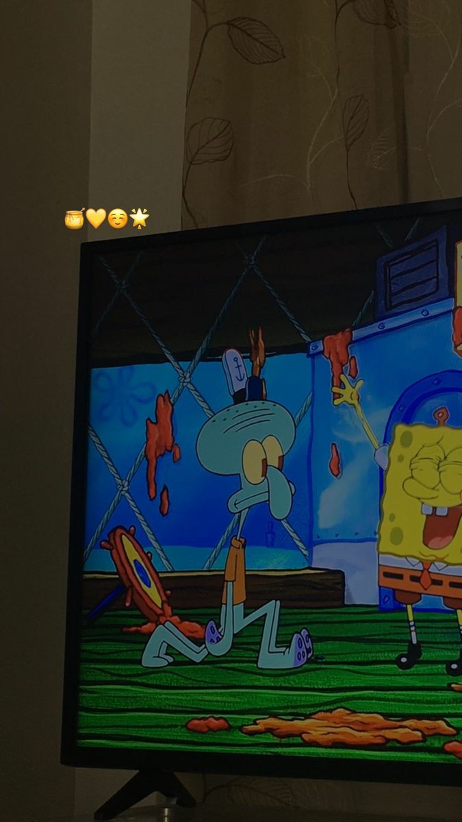 assistindo um bob esponja