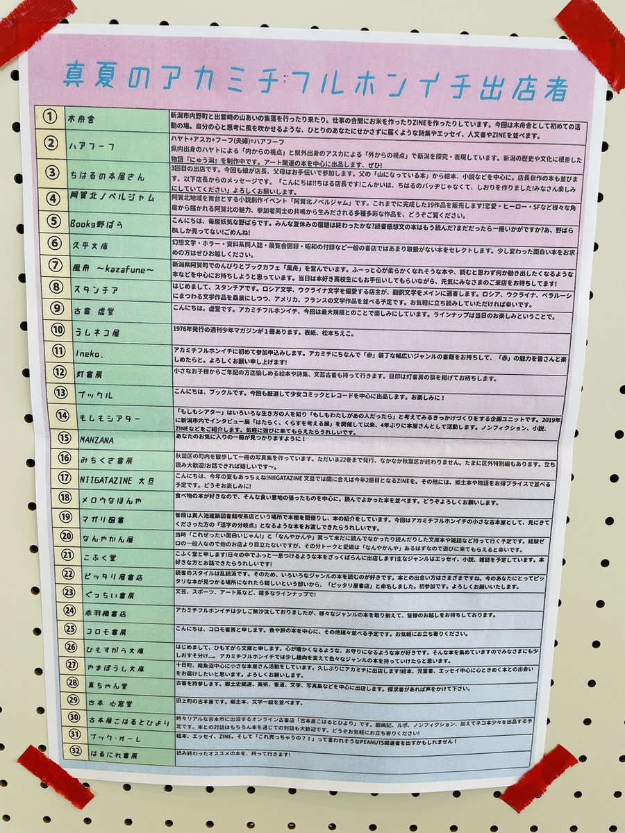 #アカミチフルホンイチ📚　<a href="/akamichibook/">アカミチフルホンイチ</a> 
開催しました🎊
よい本からどんどん売れていってます😆