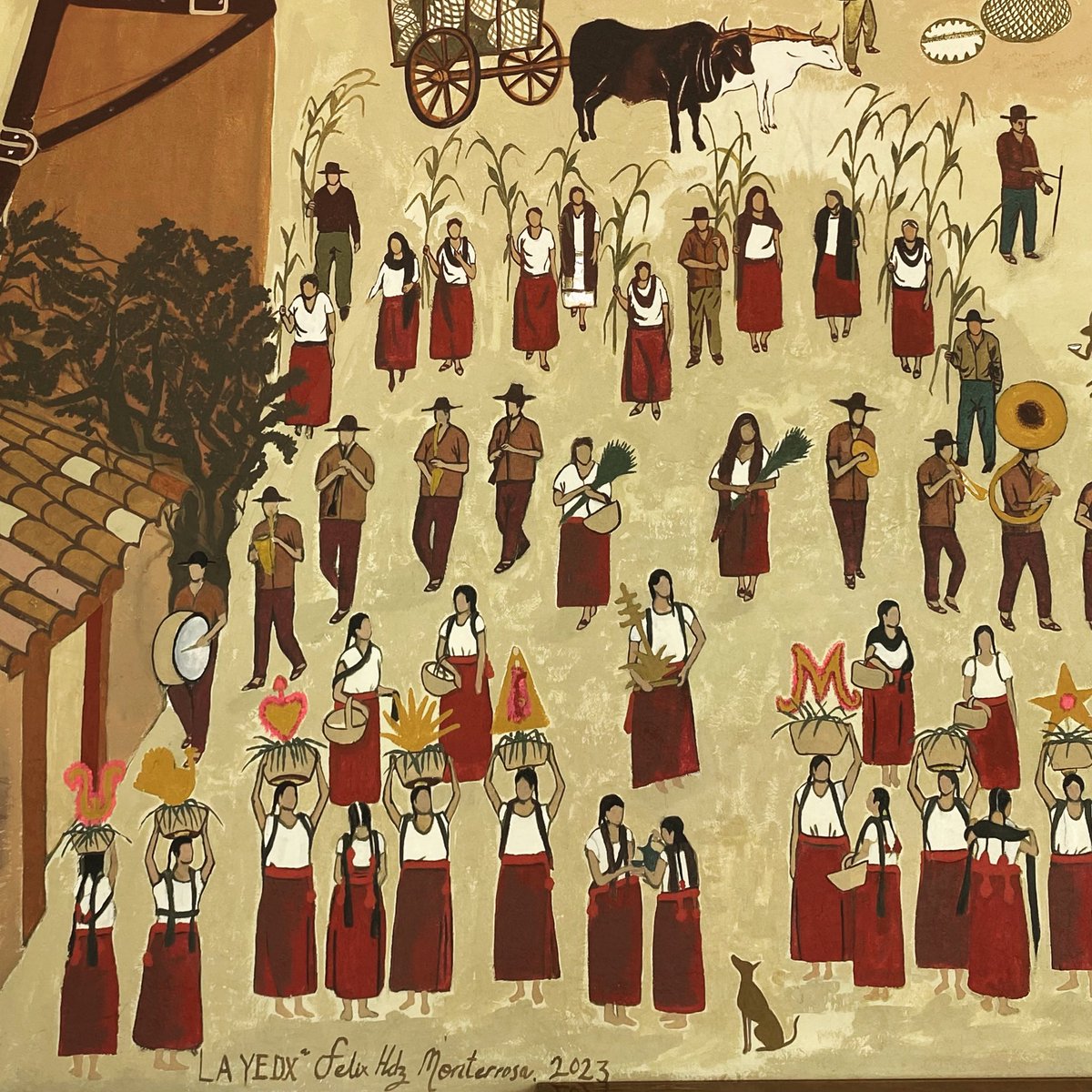 La Calenda.
Diversas celebraciones precolombinas fueron integradas con celebraciones cristianas como el inicio de las lluvias e inicio de las cosechas; Dia de la Santa Cruz (3 de Mayo), San Isidro labrador (15 de Mayo), Virgen de los remedios (1 de septiembre) Entre otras.