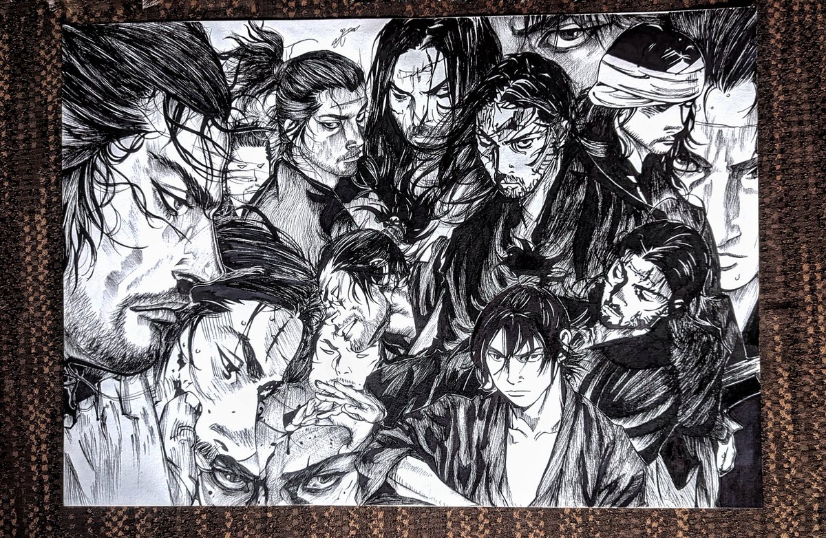 Kio_cah0's tweet photo. Sketch collage Vagabond
#vagabond #vagabondedit #vagabondmanga #miyamotomusashi #mangaart #manga #anime #art #otaku #anime #naruto #otaku #animeart #drawing #artist #draw #artwork #myart #sketch #sketchbook #artistsoninstagram #instaart #artistoninstagram #arts #sketches https://t.co/lUVxEjq2eA