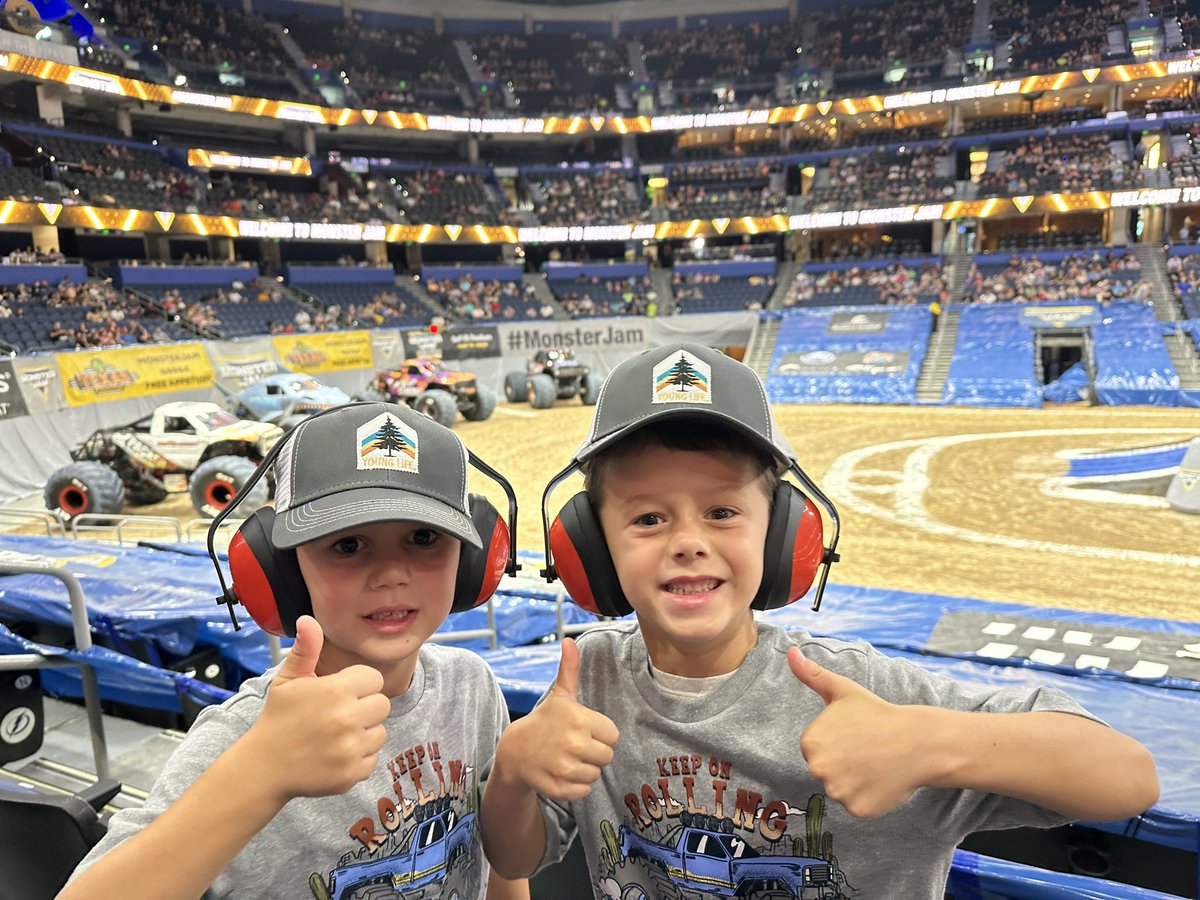 ctc941's tweet photo. The boys are pumped for  #MonsterJam!!! Thumbs up @MonsterJam Let’s Gooooo! Woot. https://t.co/FuLpifBkJ5