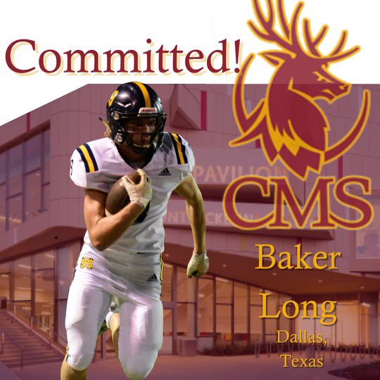 Baker Long (@bakerlong1) on Twitter photo I’m excited to announce my commitment to Claremont McKenna College! Thank you <a href="/CMSStagsFB/">CMS Stags Football</a> for this opportunity and thank you to my family, friends, and coaches for supporting me through this process!
@CoachSweeney22 <a href="/CoachYog/">Dave Yog</a>
<a href="/SuperFanMen/">St. Mark’s Super Fan Men</a> <a href="/TXPrivateFBGuy/">Texas Private School Football</a>
<a href="/SMTXfootball/">St. Mark's Football</a> I’m excited to announce my commitment to Claremont McKenna College! Thank you <a href="/CMSStagsFB/">CMS Stags Football</a> for this opportunity and thank you to my family, friends, and coaches for supporting me through this process!
@CoachSweeney22 <a href="/CoachYog/">Dave Yog</a>
<a href="/SuperFanMen/">St. Mark’s Super Fan Men</a> <a href="/TXPrivateFBGuy/">Texas Private School Football</a>
<a href="/SMTXfootball/">St. Mark's Football</a>