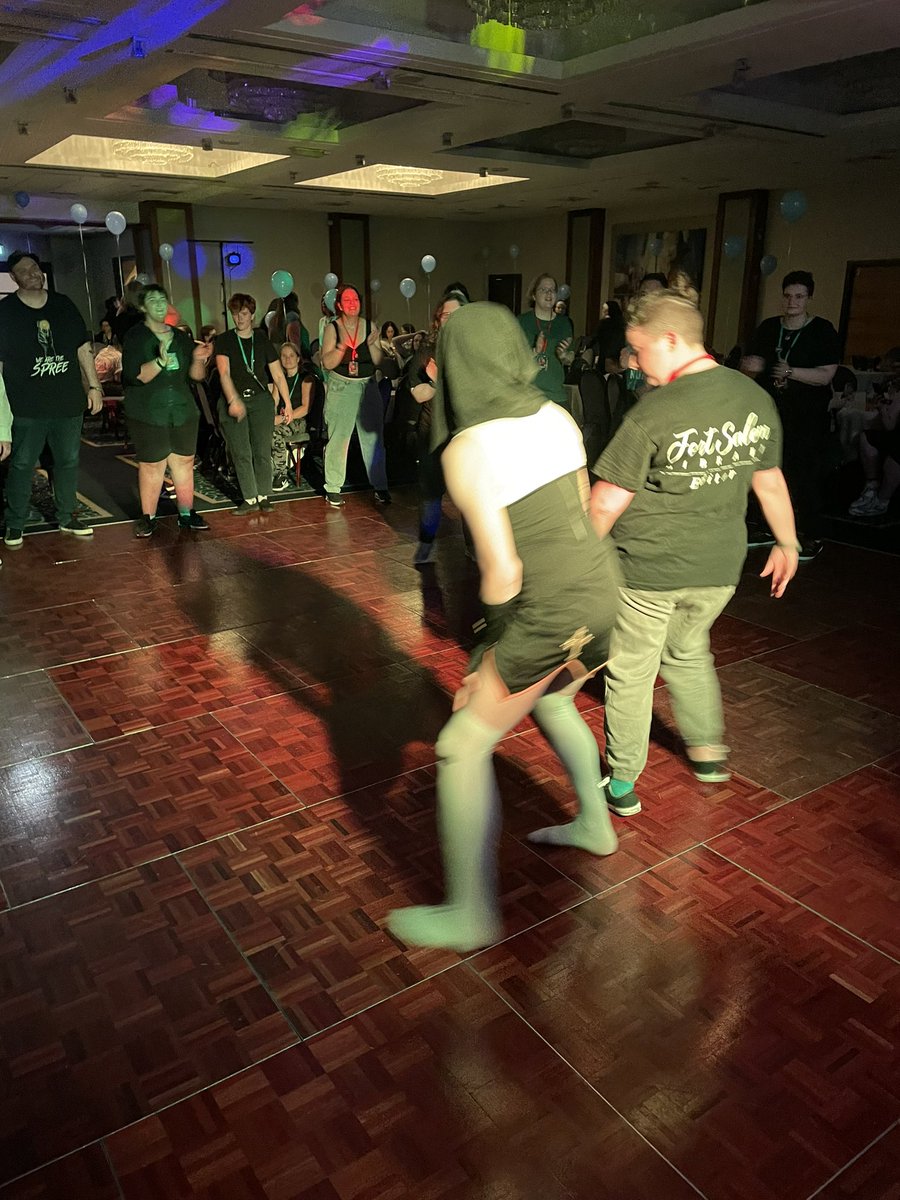 My first night of #stewarding was done during the #cosplaycontest so I didn’t get any pictures but I did get a little bit of #dancing in at the #party 
#starfury #starfuryevents #starfuryconventions #starfurywitchbomb #witchbomb #witchbombcon2023