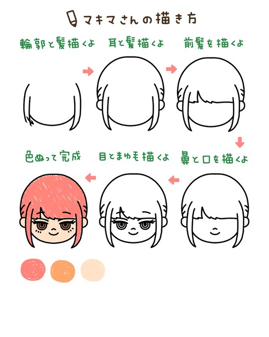 チェンソーマンの簡単な描き方紹介しますね〜!! 