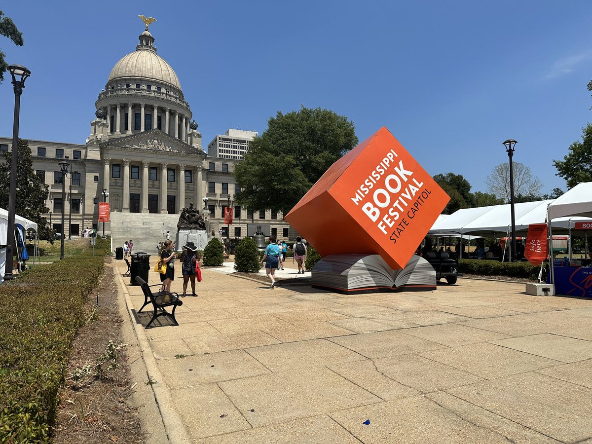 OkraJones's tweet photo. Thoroughly enjoyed the day at the @msbookfest in Jackson with @DeltaEmily18! It was nice seeing @MarshallRamsey in the wild as well. #BuildUpMS #ReadisFUNdamental https://t.co/rfaOY9KhI4
