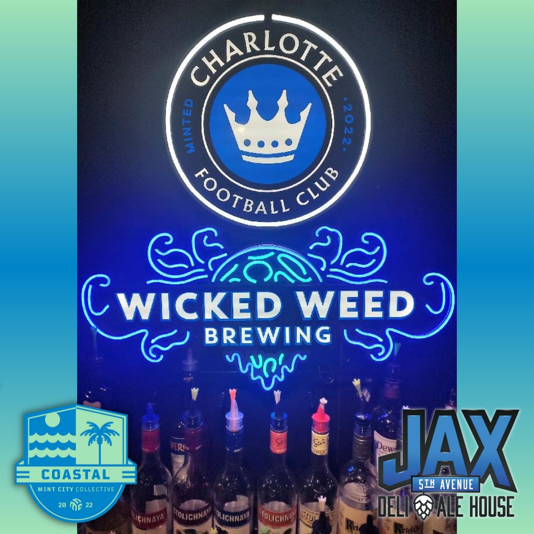 MCCcoastal's tweet photo. 🙌 Congrats to John Manning for winning the raffle for this @wickedweedbeer neon sign during the @CharlotteFC v @InterMiamiCF @LeaguesCup match!!!

Be sure to attend the @MCCcoastal @MintCityColl #watchparty events at Jax 5th Ave
-never know when raffles and giveaways may happen https://t.co/nFCq7bjrRF