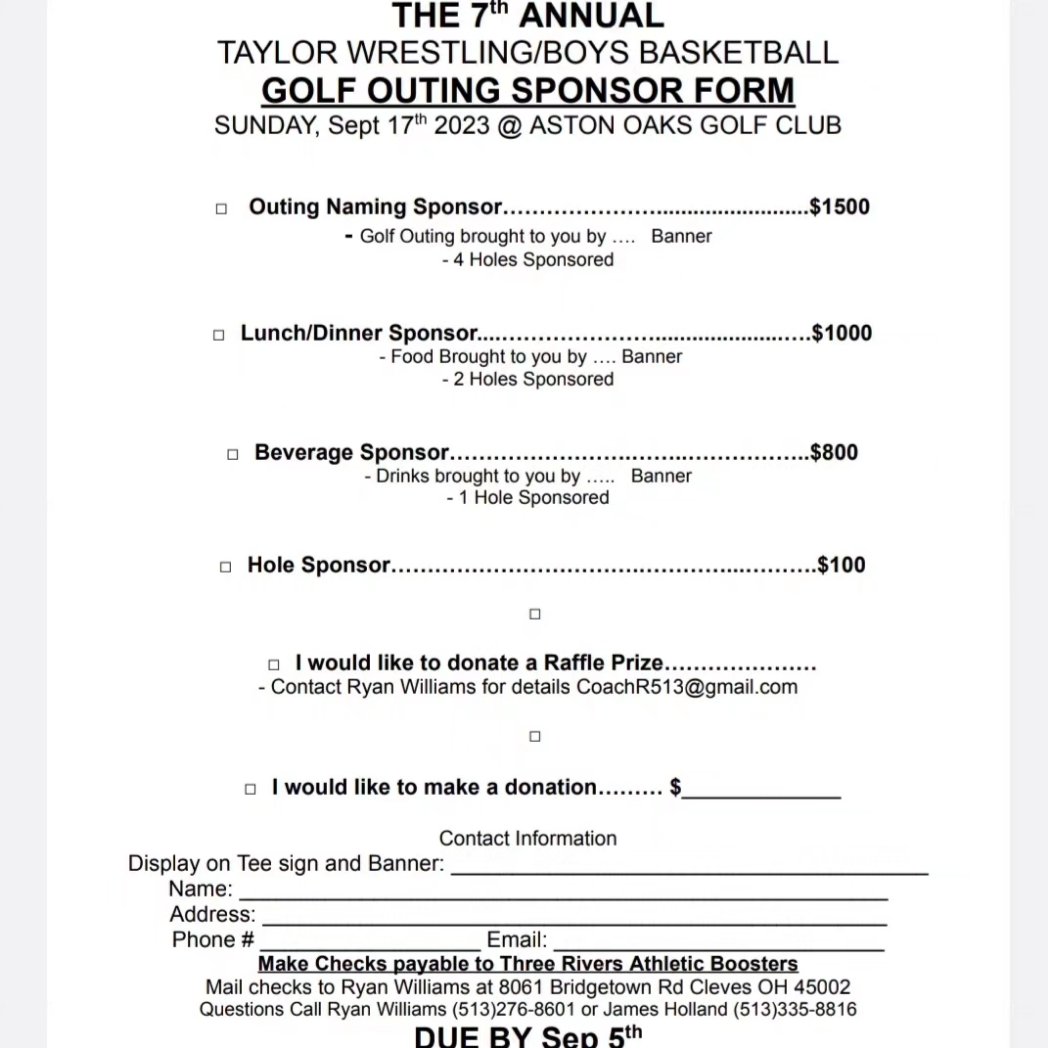 Don't miss out on the best golf outing of the year! Can't make it, consider being a sponsor. Click the link below to register yourself, your team or sponsor a hole. There is even links on there to pay online. Spread the word HELP US OUT!!!
forms.gle/JYkYddAYiVSeKm…