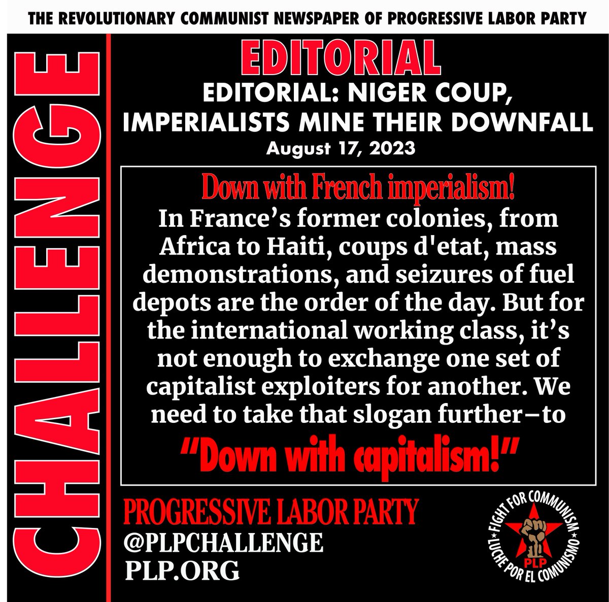 plpchallenge's tweet photo. Caption in comments.
#FightForCommunism!
🚩https://t.co/7F3J1fyLtf | @plpchallenge IG, Twitter, Facebook, YouTube | https://t.co/IKaMvDrjb2 https://t.co/LWFLfcKuql