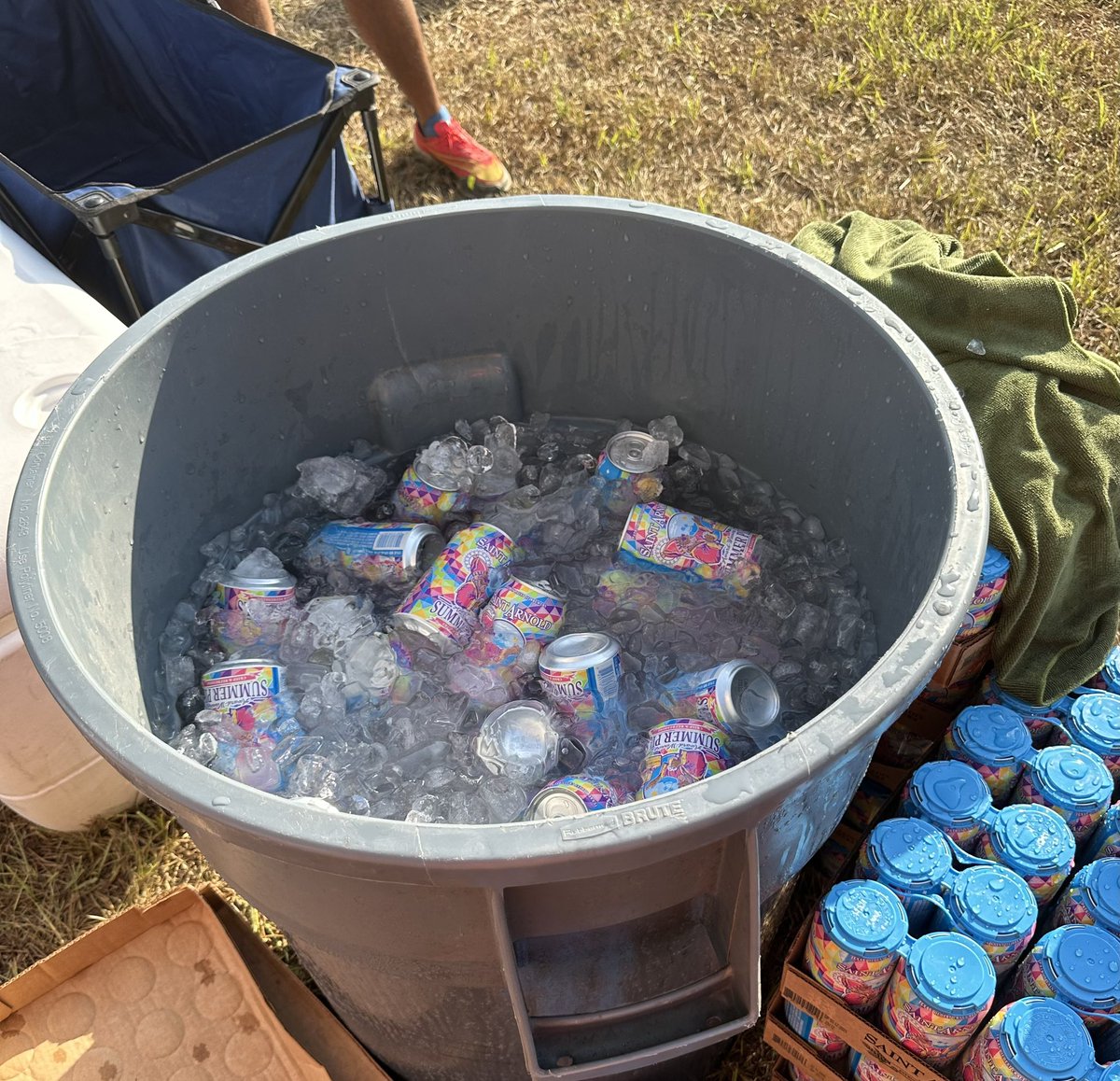The “Bobbing for <a href="/SaintArnolds/">Saint Arnold's</a>” game was very popular at <a href="/HARRANews/">HARRA - Houston</a> Party In The Park today at Memorial Park!