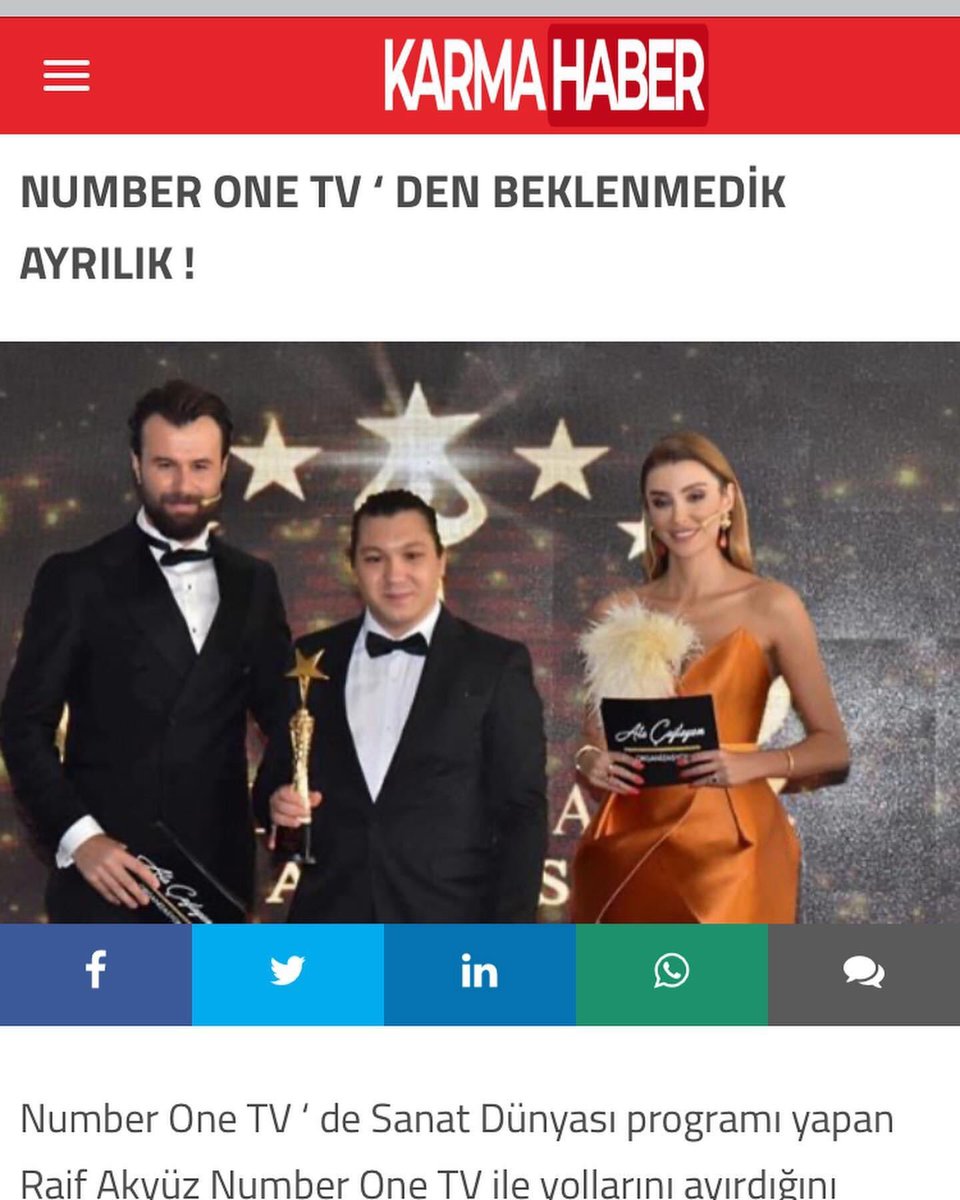 ben_raif's tweet photo. "Program bitirirken hep bir sonraki hafta yeni bir konukla görüşmek dileğiyle demiştim . Şimdi gerçek veda zamanı geldi . Number One TV ‘ den program sorumlusu olarak ayrılıyorum " https://t.co/BTohDHHCmb