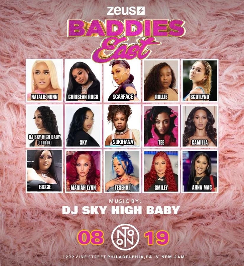 Whewww, the BADDIES are OUTSIDE in PHILLY again TONIGHT!! 😜🤯 All Baddies will be in attendance with @djskyhighbaby on the ones and twos at Club @notophl with doors opening at 9pm! 😳 Who’s ready to party with the Baddies?? Drop those 💰 in the comments 👇🏾