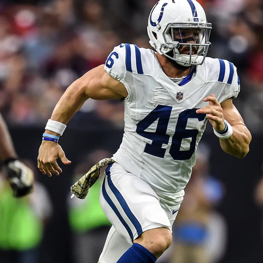 wmsportsblog's tweet photo. Two W&amp;M alums playing NFL football on NFL Network right now‼️Chicago Bears @ Indianapolis Colts. 

#81 rookie Tight End Lachlan Pitts for the Bears

#46 Long Snapper, 7-year NFL veteran Luke Rhodes for the Colts

LET’S GO TRIBE 🔰 https://t.co/JQba9aE9o4