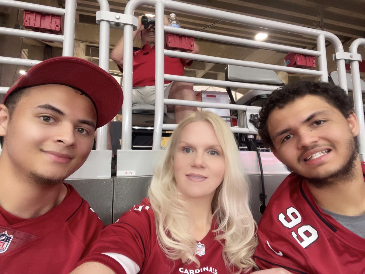 Jeyae's tweet photo. First preseason game for us! 
Cards vs Chiefs. We’ve got this!
#BirdGang https://t.co/4mEcfeMddM