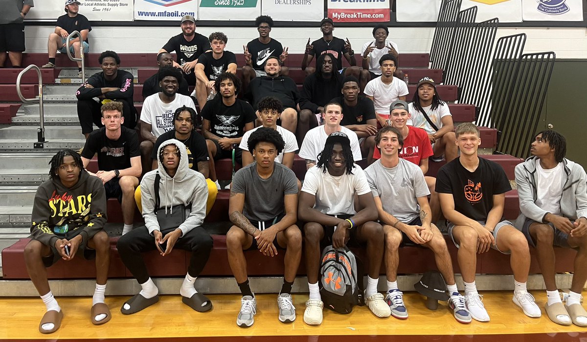 The guys showing out to cheer on volleyball! #WeAreTheWoods
