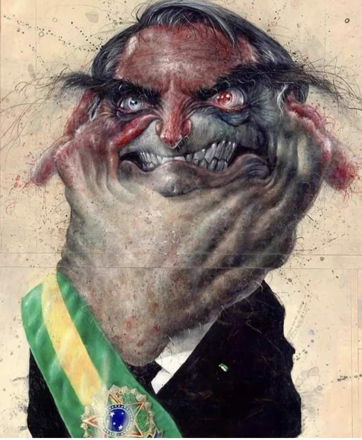 Ria agora, desgraçado! Ilustração ganhou um prêmio do WorldsPress e é uma caricatura do alemão Frank Hoppmann