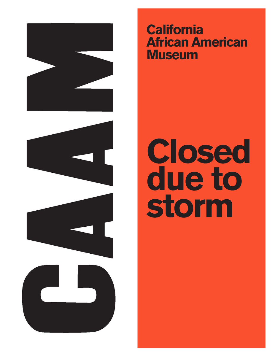 California African American Museum (@caaminla) on Twitter photo CAAM will be closed on Sun, Aug 20 due to the expected storm caused by Hurricane Hilary. We plan to reopen for regular hours on Tue, Aug 22. Stay safe LA! CAAM will be closed on Sun, Aug 20 due to the expected storm caused by Hurricane Hilary. We plan to reopen for regular hours on Tue, Aug 22. Stay safe LA!