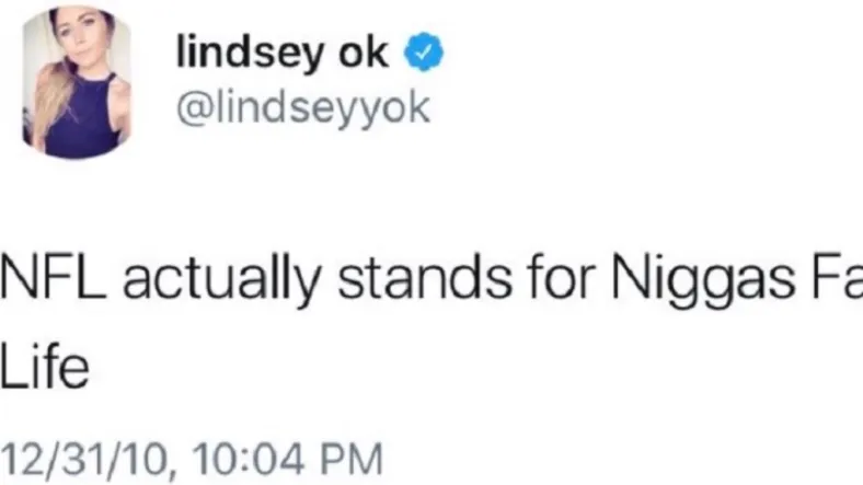 FinsRuinedme's tweet photo. Maybe dont be racist next time @lindseyyok https://t.co/tdH2963HVI