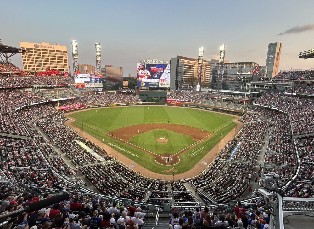 Saturday night baseball in Atlanta