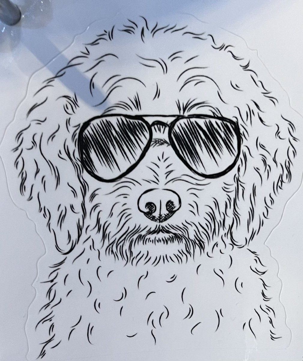 BramleyLakeland's tweet photo. Look pals:  Mum saw lots of cool stickers @DecadentDogs, they were by @inkopious no #Lakies at the store but lots of other cute furs (maybe a few too many doodles for my liking #dogs #terriers #DogswithBeards https://t.co/GL3K67FB8T