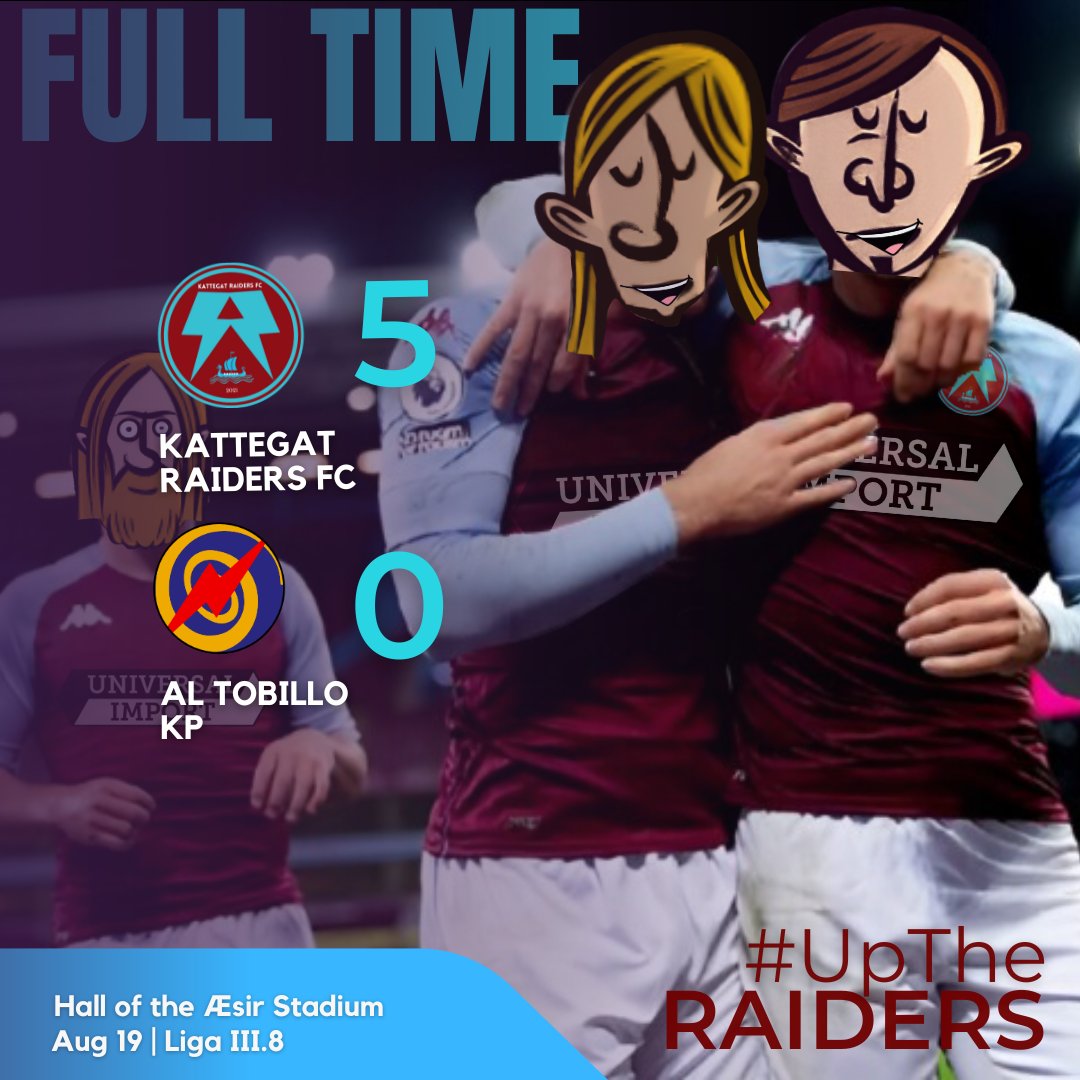 KattegatRFC's tweet photo. ¡Noche de Joya!

#KRFC 5⃣ x 0⃣ #ATKP

Con un hat-trick de Abraham Sánchez, en su noche mágica y soñada, más el doblete de Andersson, dieron un nuevo triunfo a los Raiders que siguen en la cima de la Liga. 

¡Tobeiner está feliz y todos los Einherjars también!

#UpTheRaiders
🩵♥️ https://t.co/sWxh08qf7i