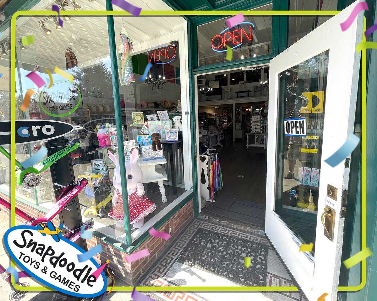 SnapdoodleToys's tweet photo. The doors are officially open at our newest Snapdoodle location! We're so excited! Stop by Snapdoodle Snohomish anytime! ❤️ https://t.co/DQ3OT0fSQZ