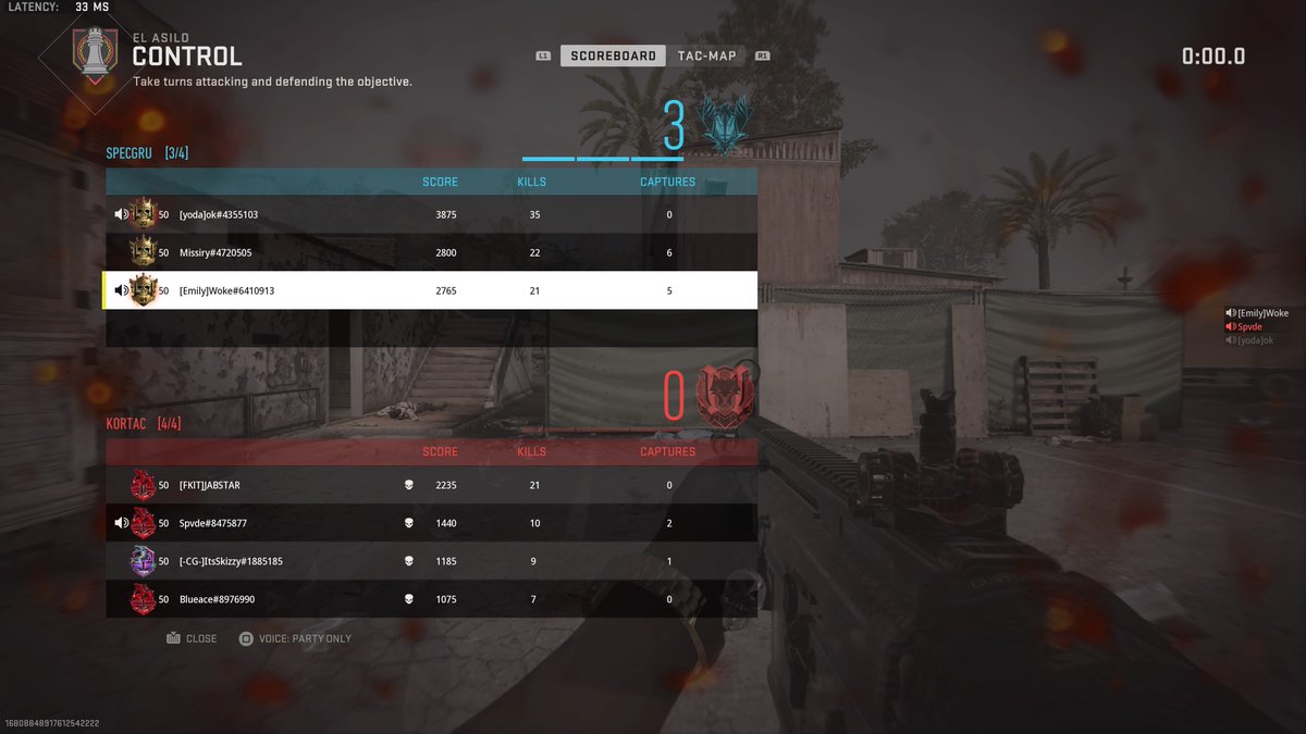 3v4 whole game...