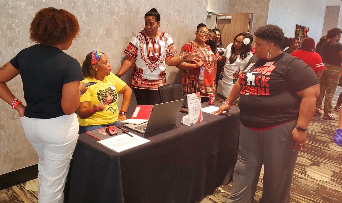 AATXDST's tweet photo. The Arlington Alumnae Chapter of Delta Sigma Theta Sorority, Incorporated kicked off the sorority year with a spectacular turnout and lots of committee enthusiasm! 

Get ready for an unforgettable sorority year! #AADST #LovePeaceAndDelta #SWRDST #DST1913 https://t.co/FhUhHdWKBX