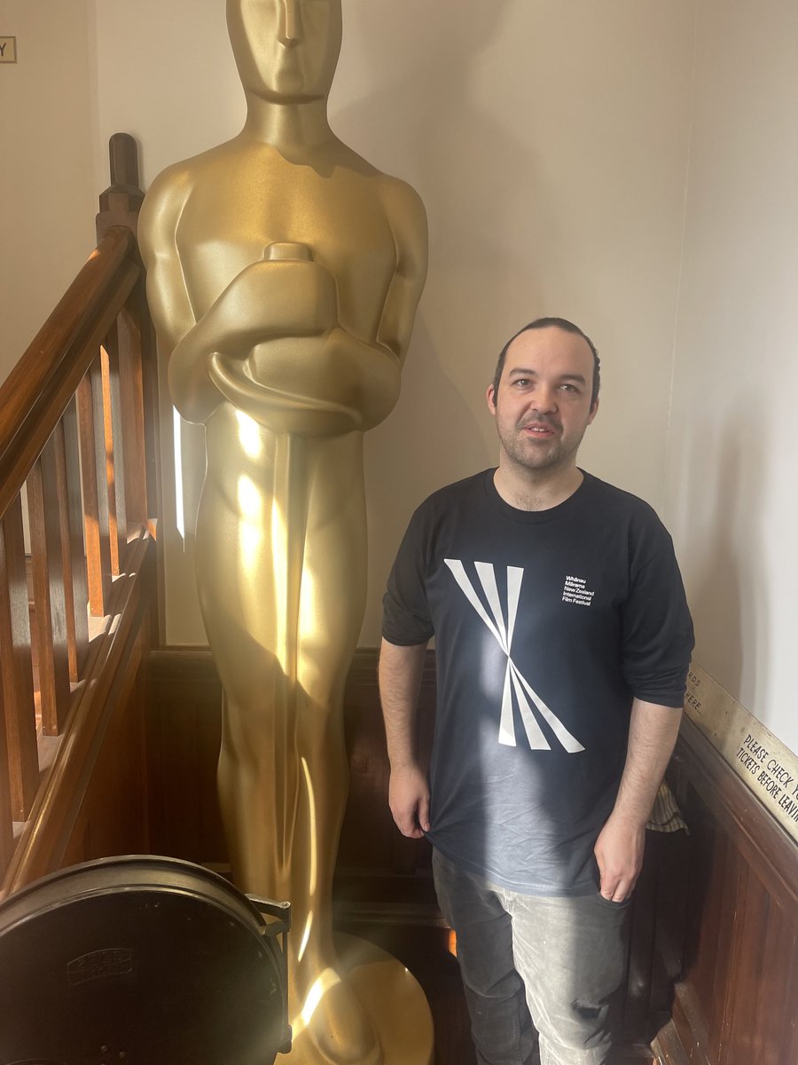 Meet local hero for the ⁦<a href="/nzff/">Whānau Mārama: NZ International Film Festival</a>⁩ Jordan who takes care of filmmakers visiting Christchurch! What a gorgeous cinema the Lumière is. ⁦<a href="/PhillidaPerry/">Phillida Perry</a>⁩