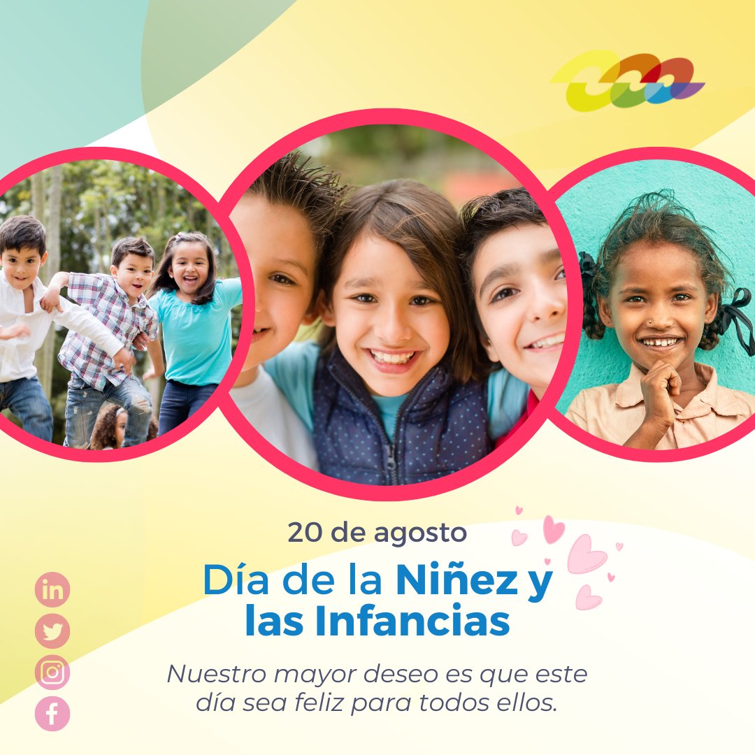 🥳20 de agosto | Día de la Niñez y las
Infancias

>> Deseamos que en esta etapa maravillosa, tengan
las mejores experiencias. Como sociedad, debemos
trabajar para ello.

¡Feliz día!

#diadelniño #diadelaniñez #diadelaniñezylasinfancias
#fundacionflechabus #responsabilidad #futuro