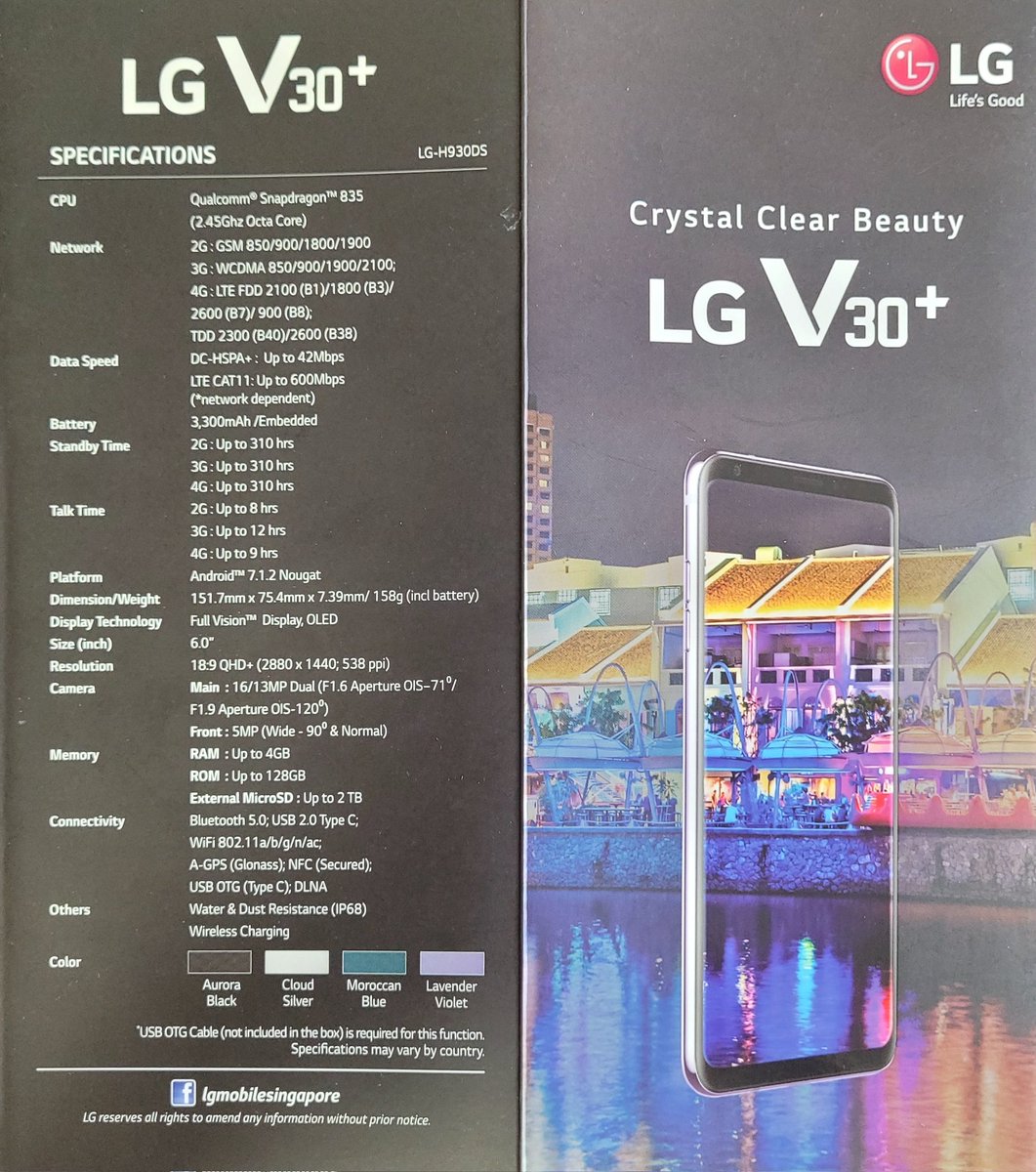 Aquis_GN's tweet photo. LG V30+, 2017.
The V30 was the first LG phone with an OLED screen, and the beginning of a convergence between the G and V series.
The + simply means more ROM and RAM than the standard V30.
#LGMobile #LGV30 #SmartphonePamphlets https://t.co/bkvDOrSMWr