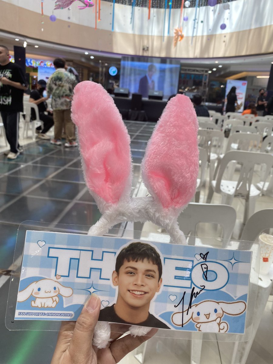 theocruzph's tweet photo. Hello our dear Theo, your bunnies are here and ready to cheer for you. 
We are excited to see you again

🗓️ 08.20.2023
📍Fisher Mall, Quezon Ave 

WeGo SUM-all Tour
#TYMCheck #PLUUSatFisherMallQuezonAvenue
#AlwaysPLUUS #PLUUS #PLUUSTheo https://t.co/Eh2mMp8gZG