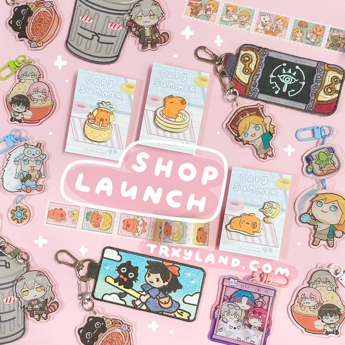 New stuff in the sh0p! Capy friends, Kiki keyring &amp; more 🍹✨ 