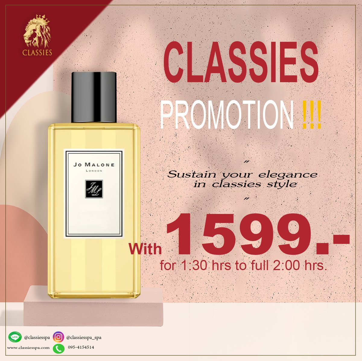 * BOOKING ONLY**         
Please Add:
<a href="/classiesspa/">Classiesmassage</a>

📷 095-4154514         
📷Sustain your elegance in classies style📷

#ร้านนวดใกล้ฉัน #รีวิวร้านนวด #นวดน้ำมัน #นวดผ่อนคลาย #นวดนอกสถานที่ #นวดเพื่อสุขภาพ #ร้านนวดลาดพร้าว #ร้านนวดกรุงเทพ #ร้านนวดเลียบด่วน #นวดอโรม่า #massag