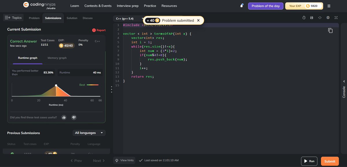 umangkumarumk's tweet photo. DAY 8 challenge Completed, #NinjaSlayground,  #CodingNinjasStudio .
@CodingNinjasOff

@drinkslaycoffee https://t.co/eHEY3ndm8p